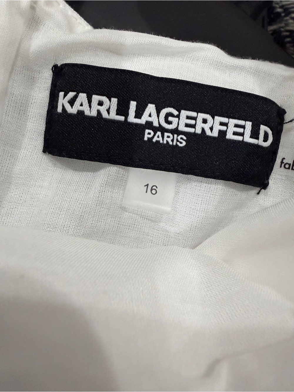 Karl Lagerfeld Paris Linen Blend Floral Midi Dress Belted Pockets White 16 NWT - Picture 16 of 16